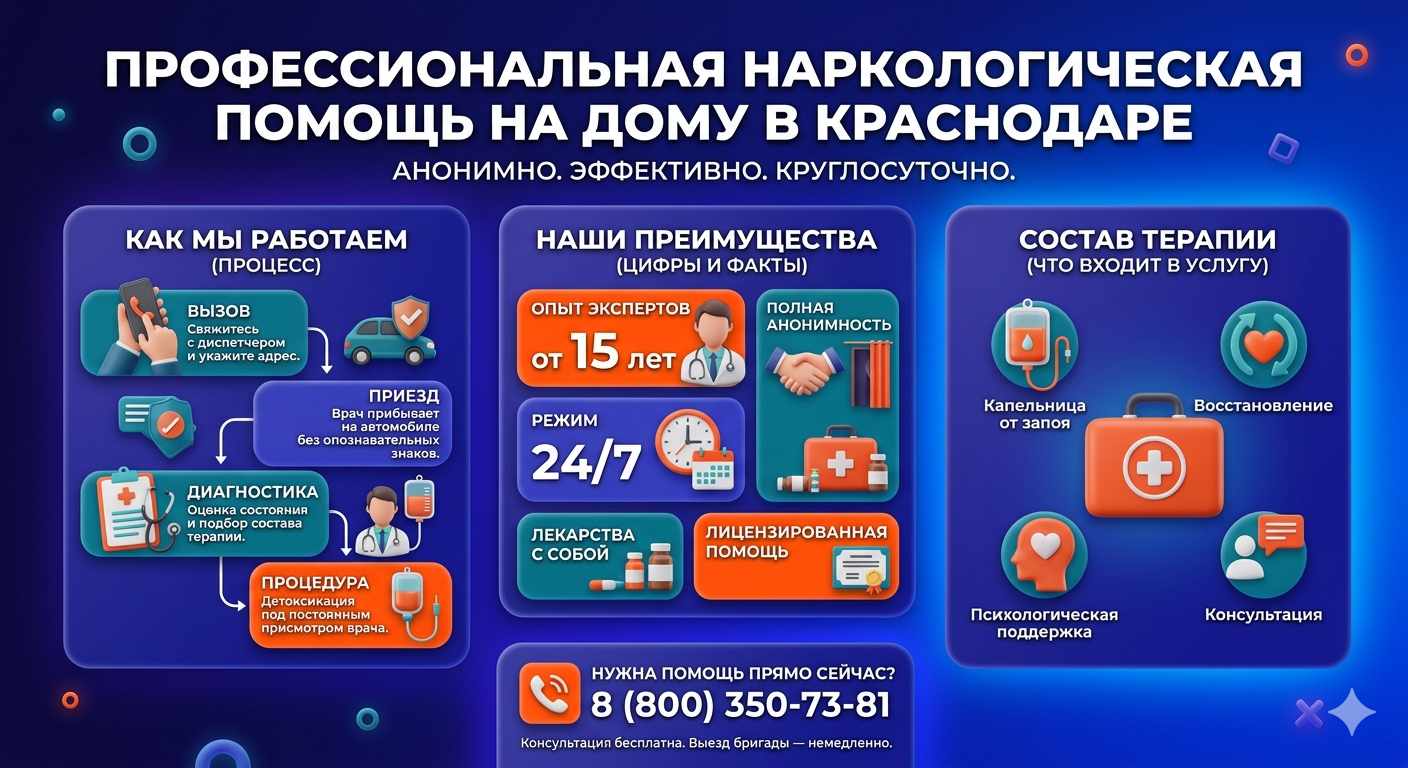 Инфографика о принципах лечения алкоголизма на дому в Шлиссельбурге: этапы вызова нарколога, преимущества анонимной детоксикации и состав медицинской помощи.